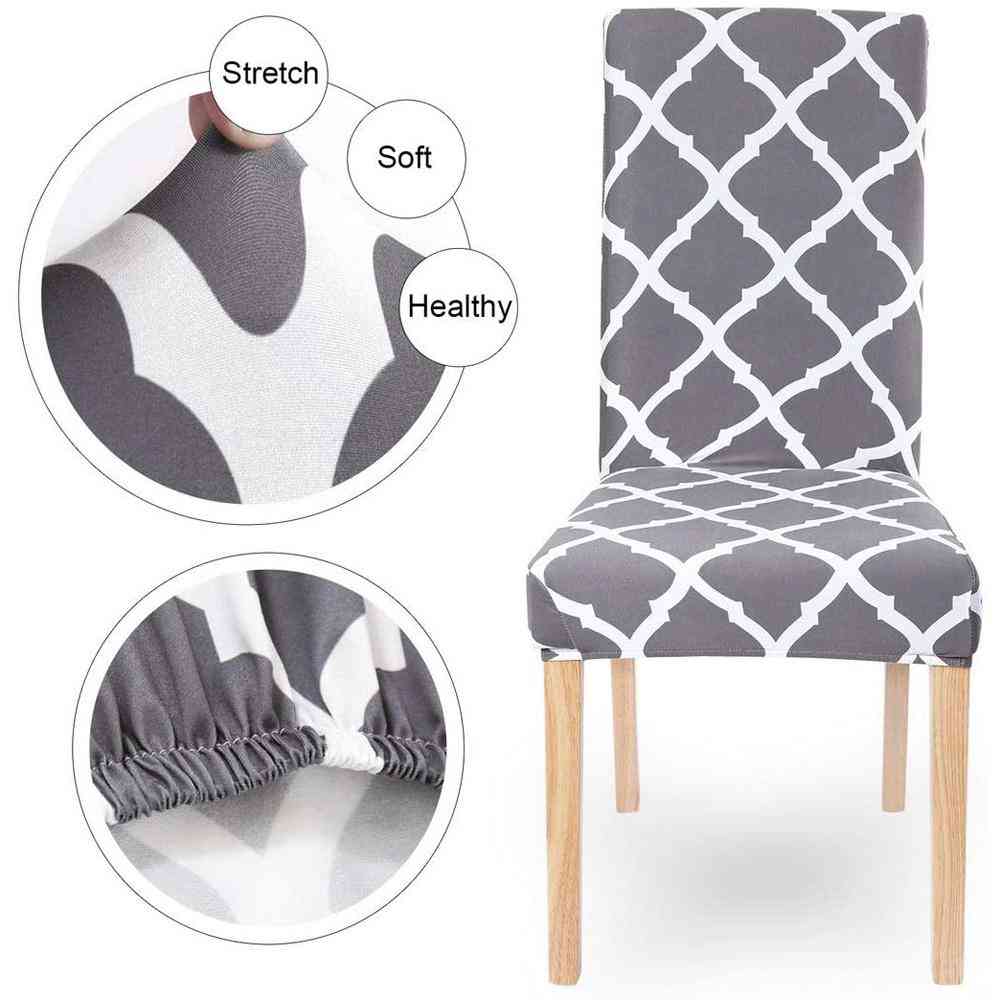 Brushed Polyester Elastic Stretch Dining Chair Seat Covers