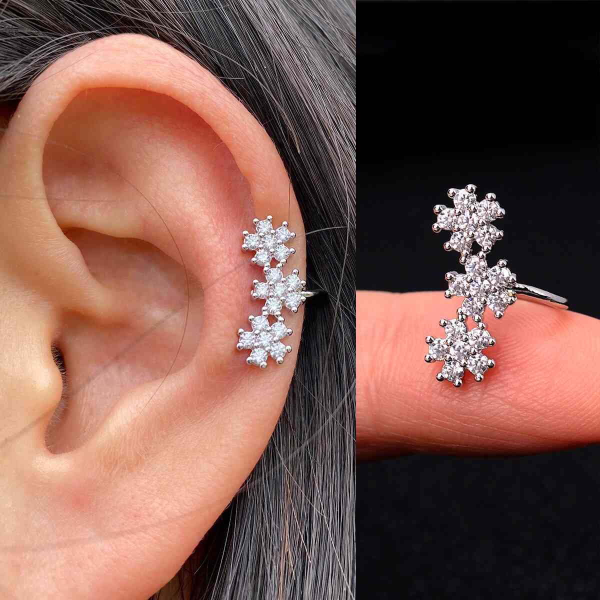 Zircon Crystal Wrap Ear Cuffs Earring