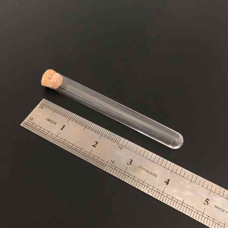Clear Plastic Test Tube With Cork