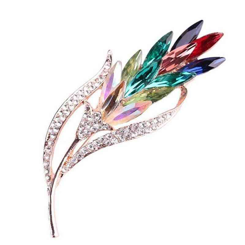 Multicolor Crystal Wheat Women Brooches