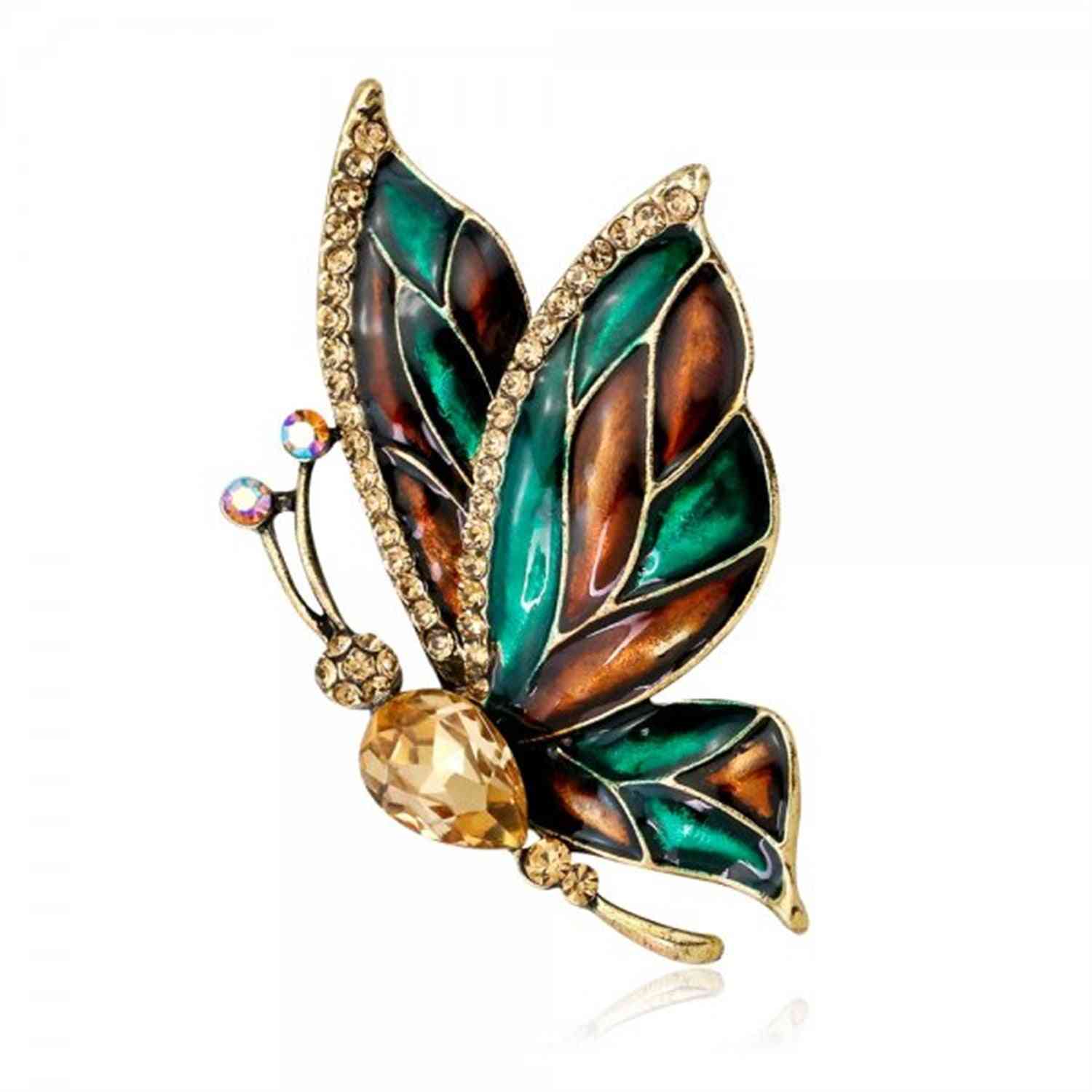 Elegant Crystal Rhinestone Butterfly Brooches
