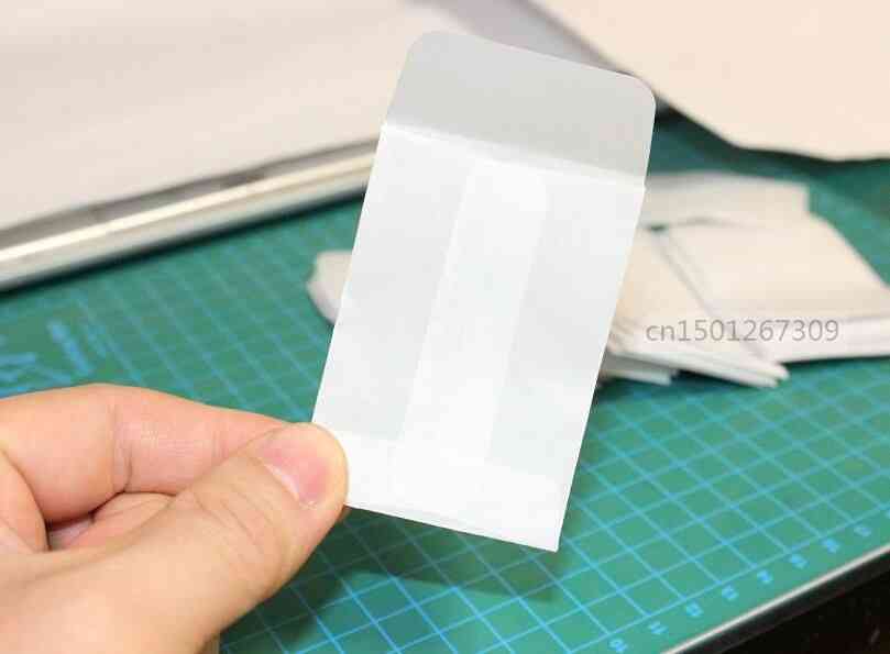 10/20/50/100/200 mini størrelse 5*7 cm gennemskinnelige vellum konvolutter til møntsamling havefrø eller frimærker - ingen fugtbar lim