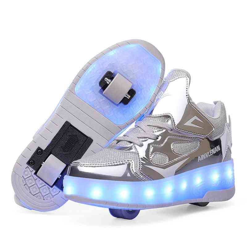 Boys Roller Shoes, Led Light Up Usb Shoes