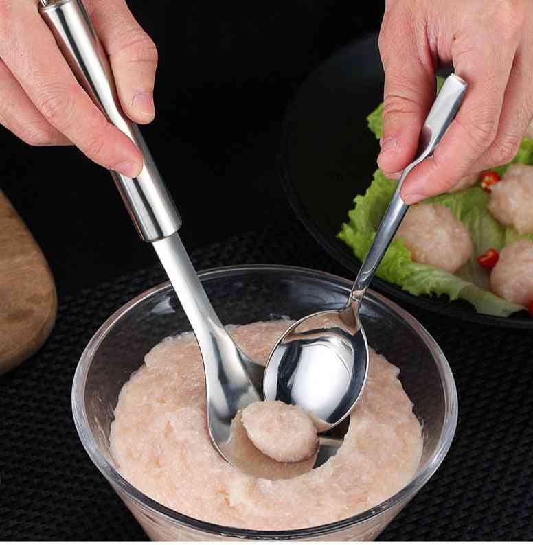 Stainless Steel Non-stick Meatball Maker Spoon