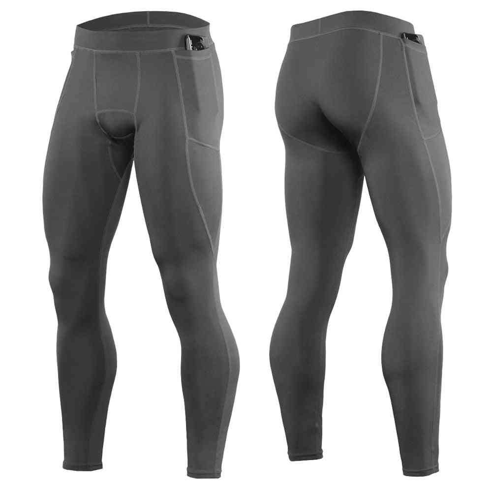 Fitness stretchy lomme sport leggings bukser