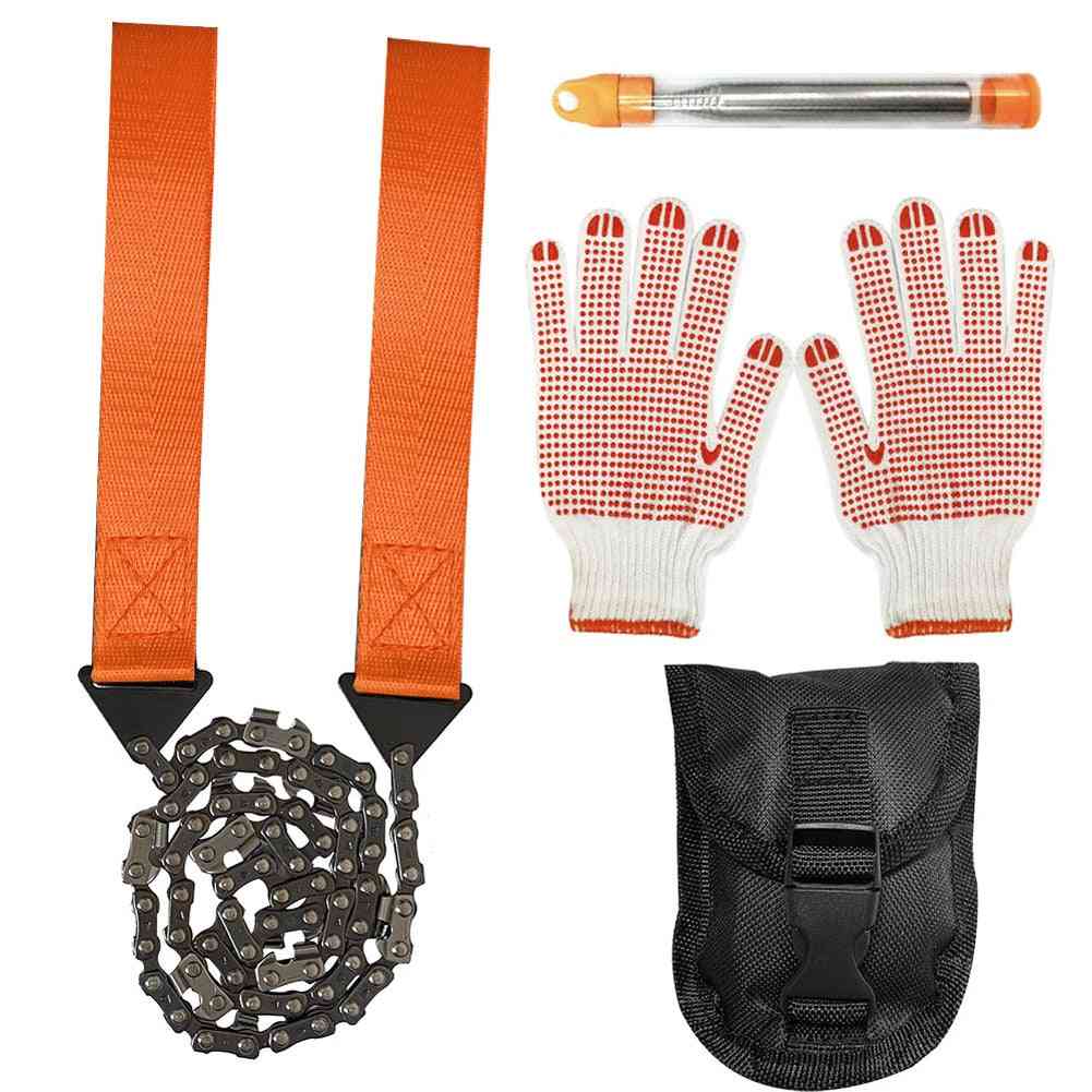 24inch Garden Hand Zipper Saws Mini Logging Saws 11 Tooth Handheld Chains Saws Pocket Saws Outdoor Survival Wire Saws Sets