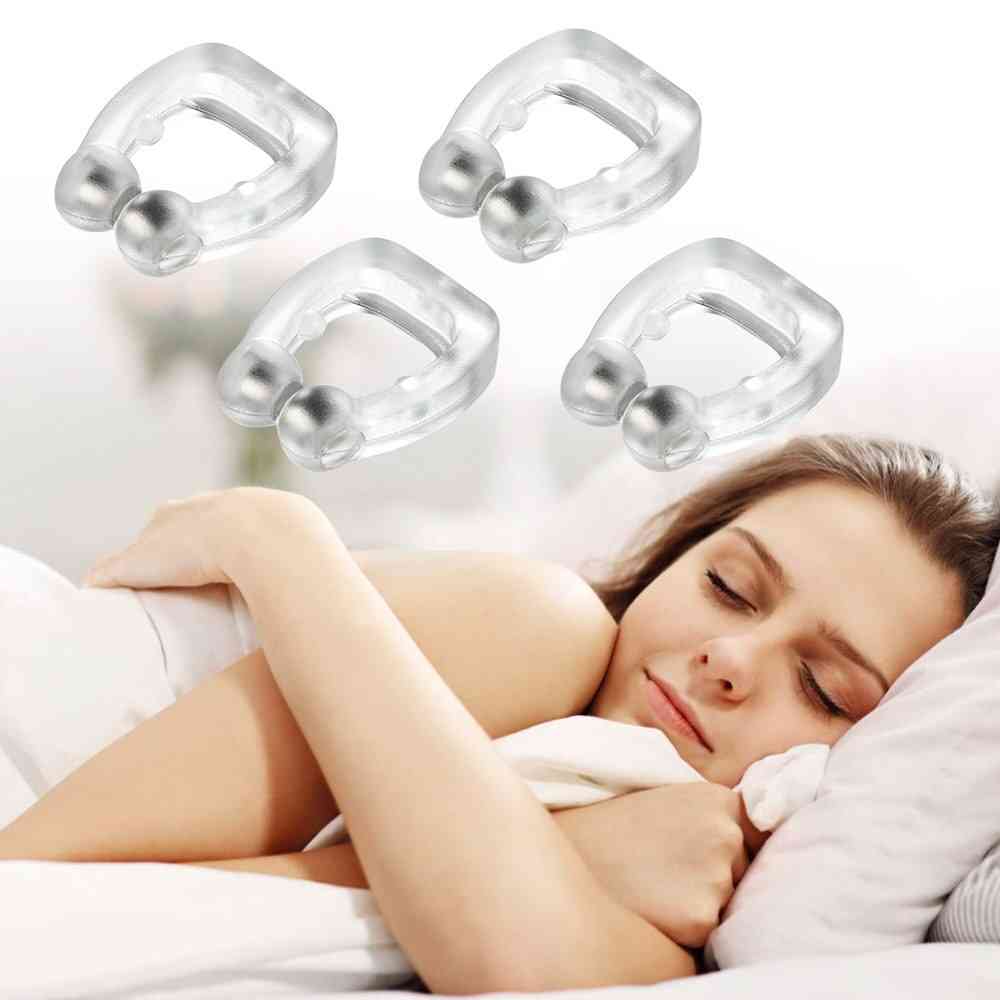 Silicone Magnetic Anti Snore Stop Snoring Nose Clip Night Device