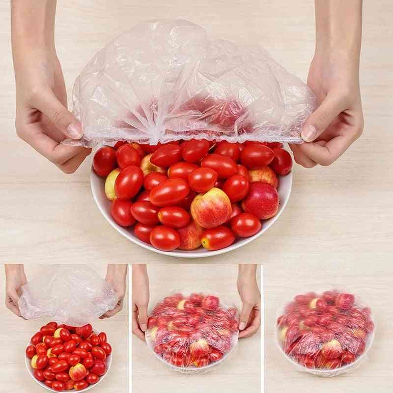 Plastic Bag Disposable Food Cover Plastic Wrap Elastic Food Lids