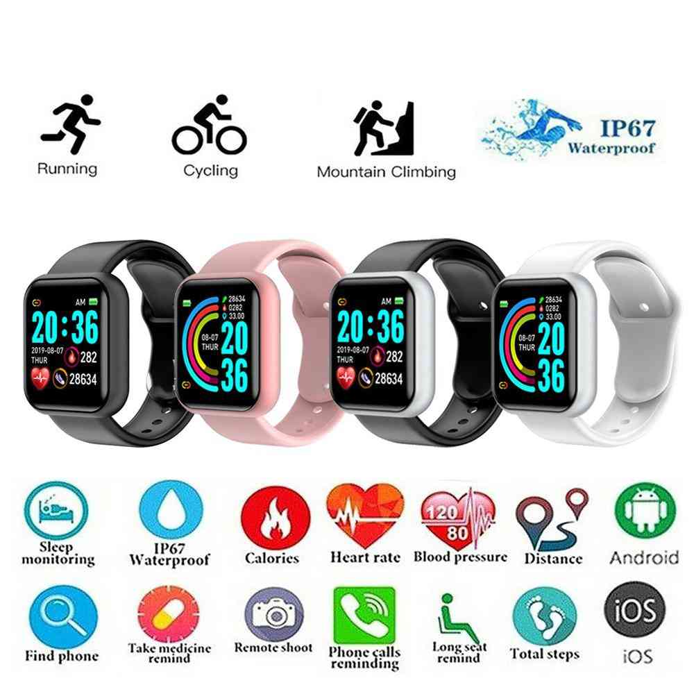 Blood Pressure Sports Fitness Tracker Digital Wristwatch