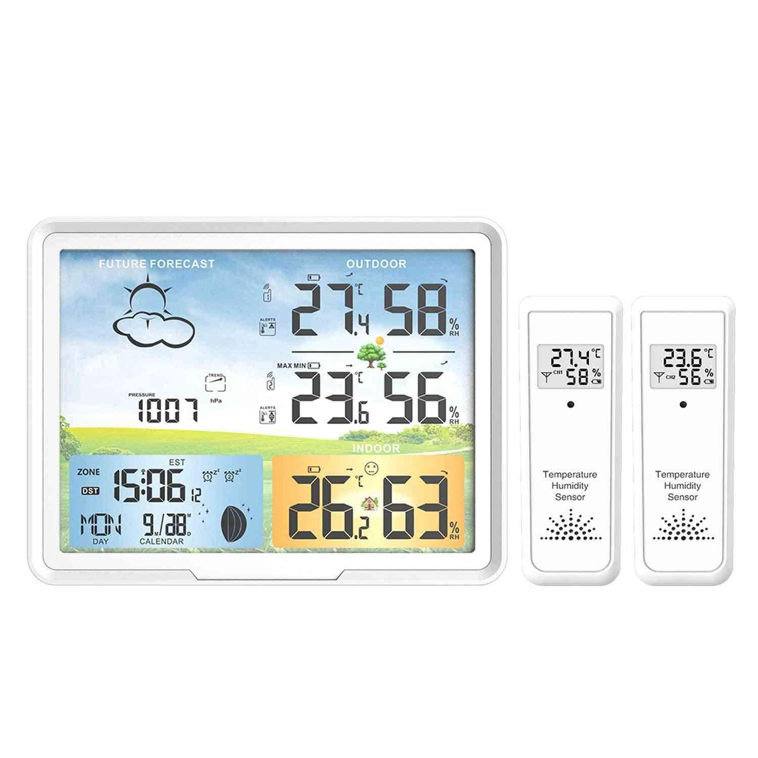 Weather Station Clocks Wireless Digital Thermometer Snooze Alarm