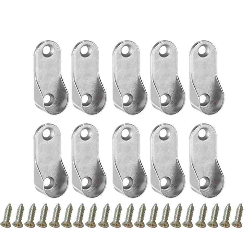 Oval Closet Rod End Supports, Furniture Hardware Accessories