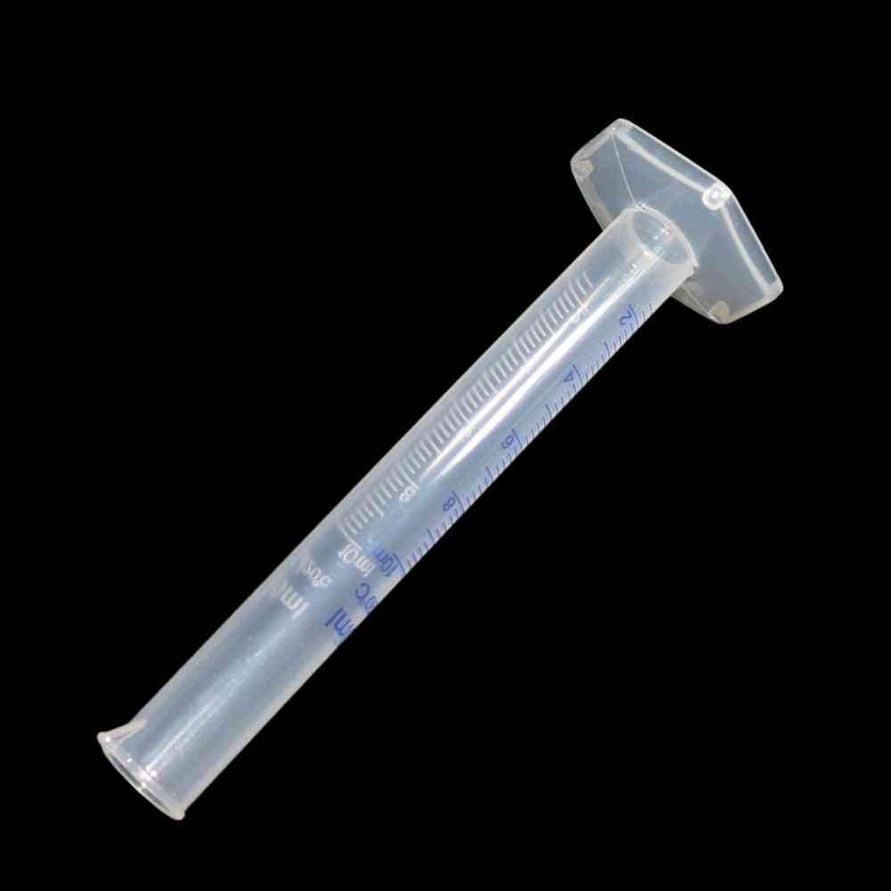 Klar vit plast vätskemätning graderad cylinder