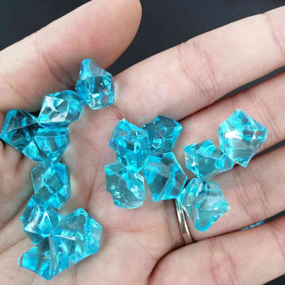 Aquarium Acrylic Stones Crystal Ice Cubes Decor Vase Filler