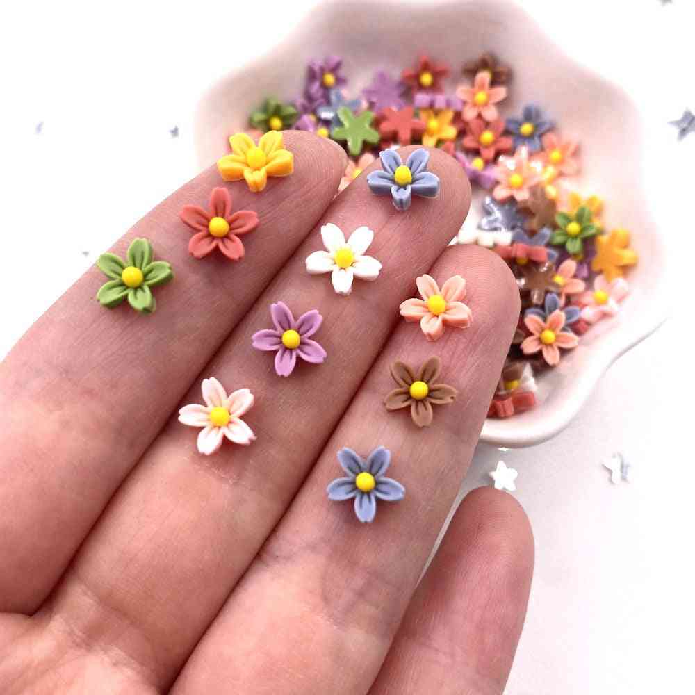 3d Colorful Mini Flower Gems Figurines Scrapbook