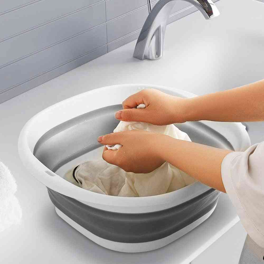 Folding Wash Basin, Collapsible Laundry Tub Multipurpose Basin