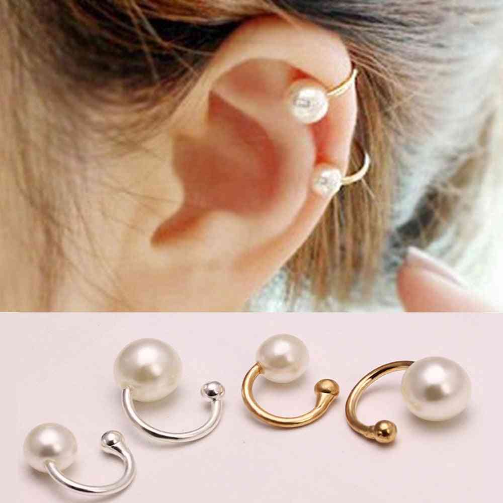 Pearl Earrings Ear Bone Ear Cuffs Jewelry