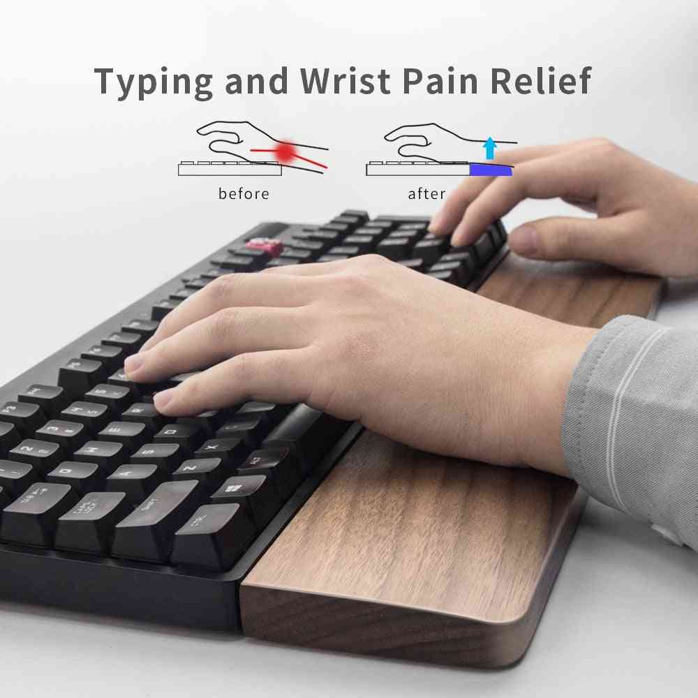Håndleddspute for tastaturstøtte i valnøtttre