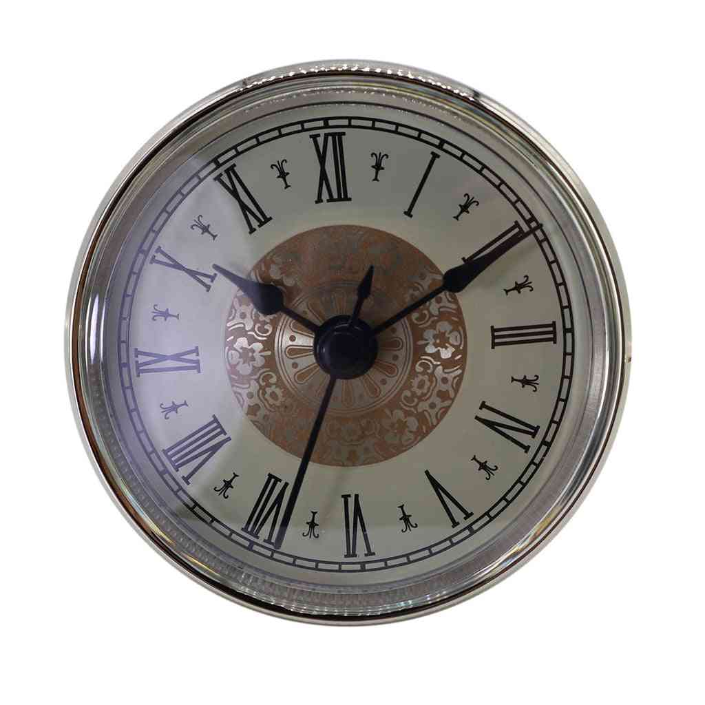 Clock Insert Quartz Movement Round Miniature Clock Fit Up Roman Numerals