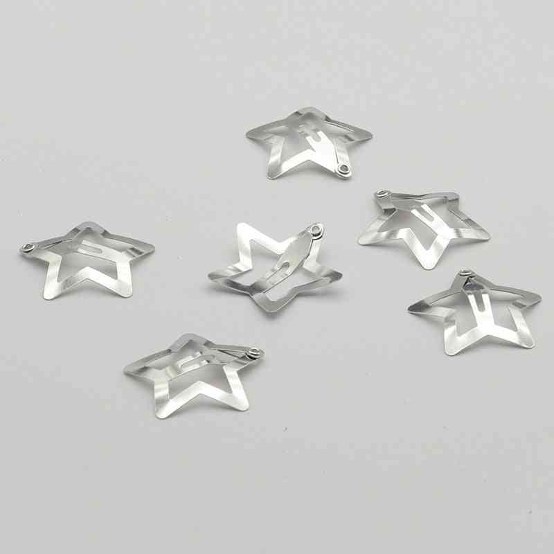 Silver Star Hair Clips Pins For