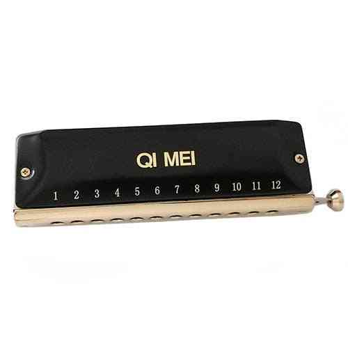 Qimei Chromatic Harmonica 12 Holes Harp Mouth Organ Instrument