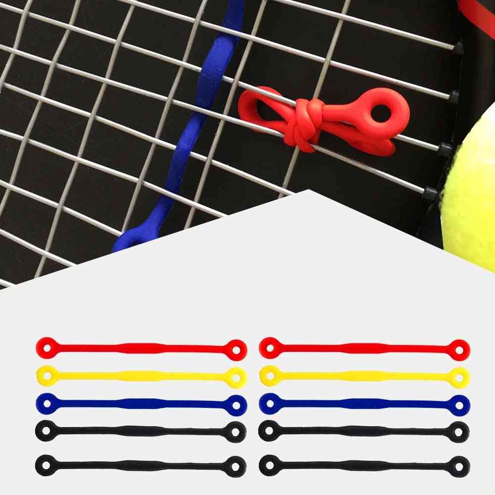 10pcs Tennis Damper Silicone Tennis Racket Vibration Absorbing Shock Reducing Strips