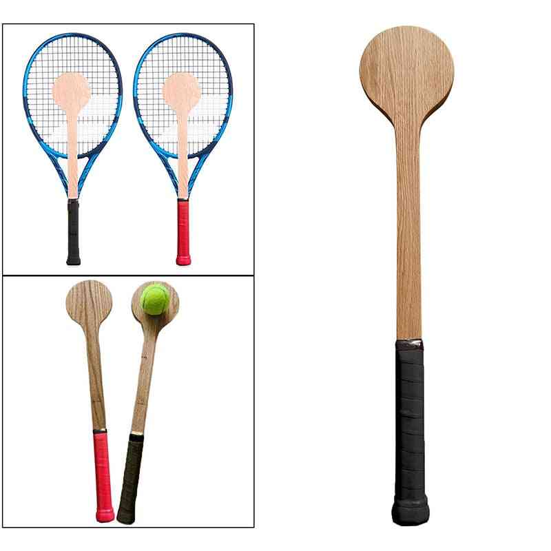 Tennis Sweet Spot Racket Wooden Tennis Spoon Swing Training Hitting Equipment Gea