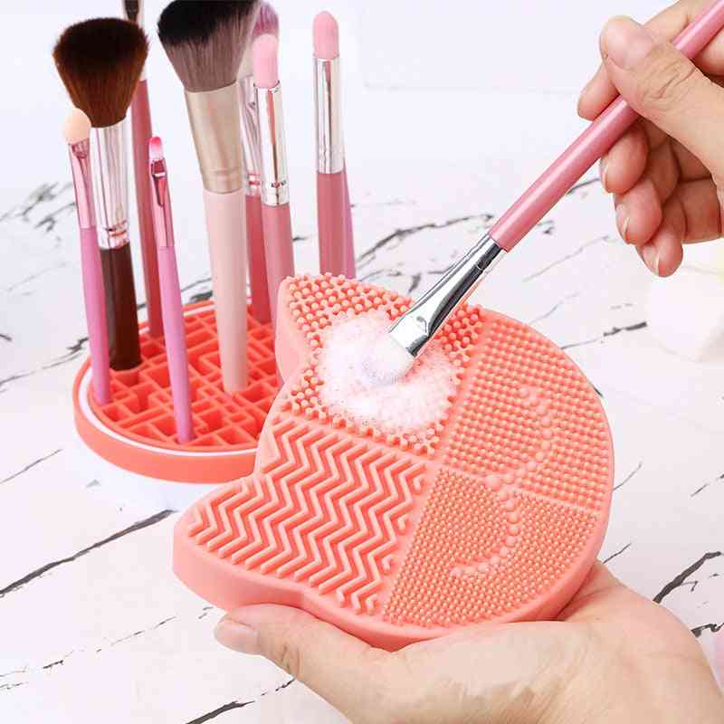 Foundation Beauty Cosmetic Brush Scrubber Board Washing Tool