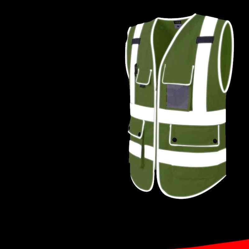 Multi Pocket Reflective Safety Vest Riding Traffic Vest Uniform
