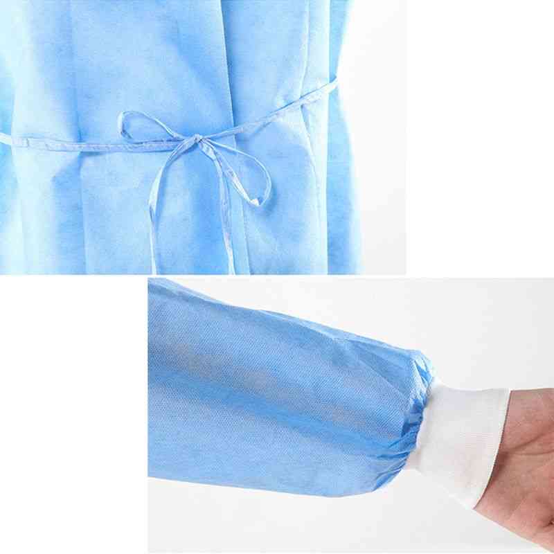 Disposable Non-woven Splash Resistant One Size Gown With Elastic Cuff