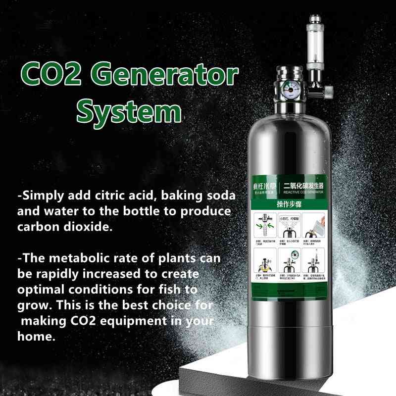 Ruostumattomasta teräksestä valmistettu akvaario CO2-generaattorijärjestelmä CO2-sarja