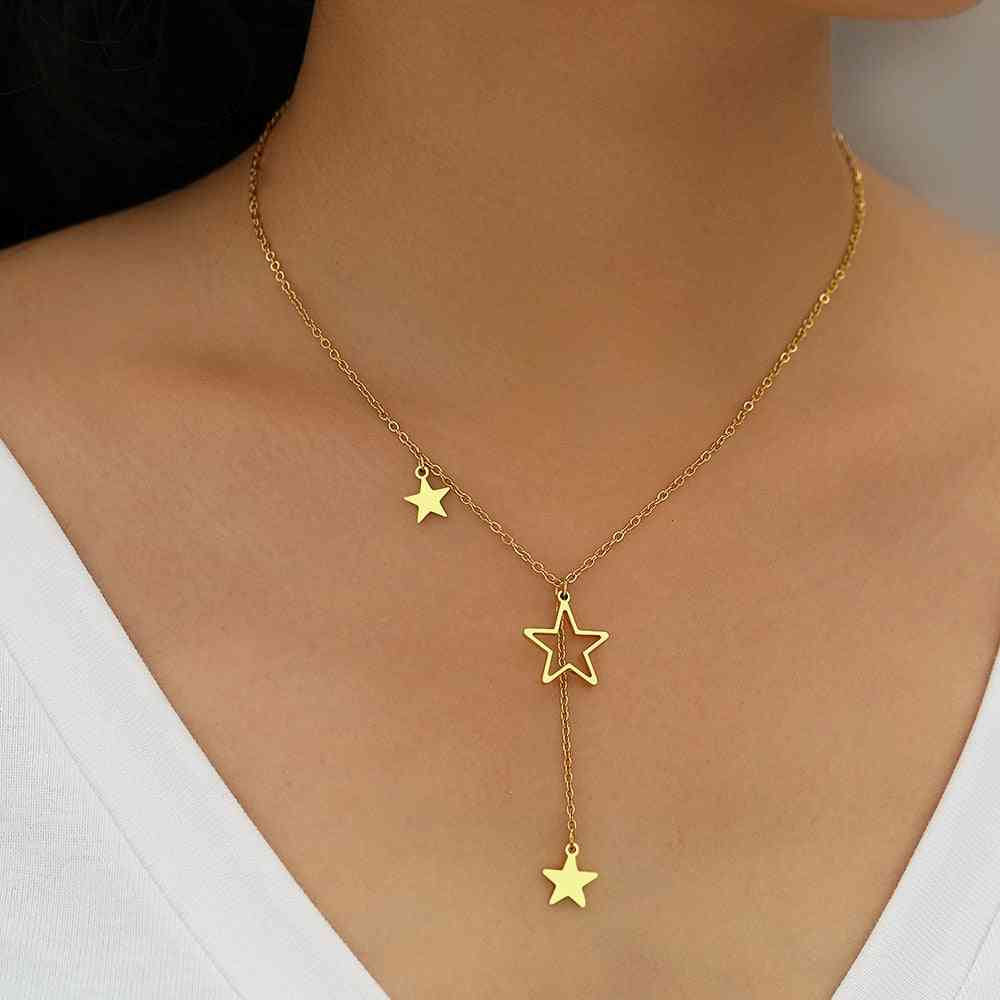 Stainless Stars Pendants Necklaces