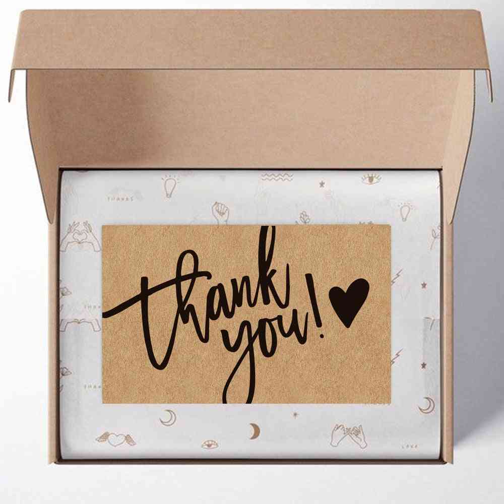 Paper Thank You Supporting Business Decoration Card