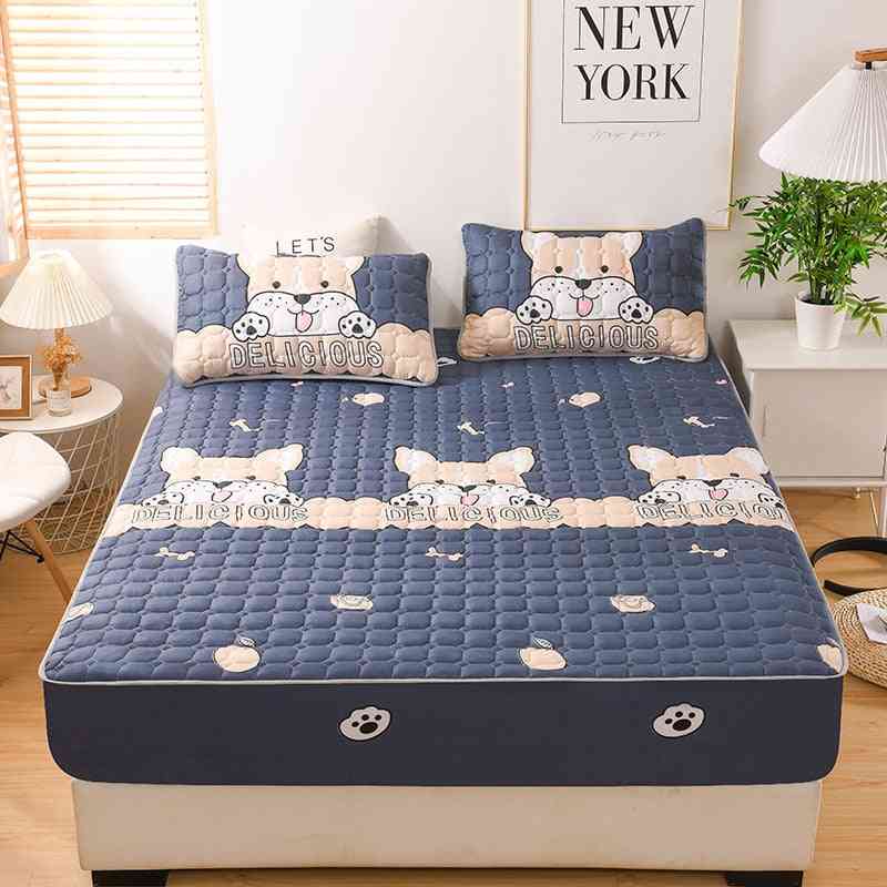 Thick Quilted Elastic Fitted Double Bed Mattress Cover