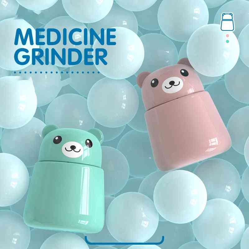 New Baby Pills Grinder Portable Cute Bear Manual Pill Grinders Infant Medicine Tablet Crusher Grinding Pet Take Medicines Device